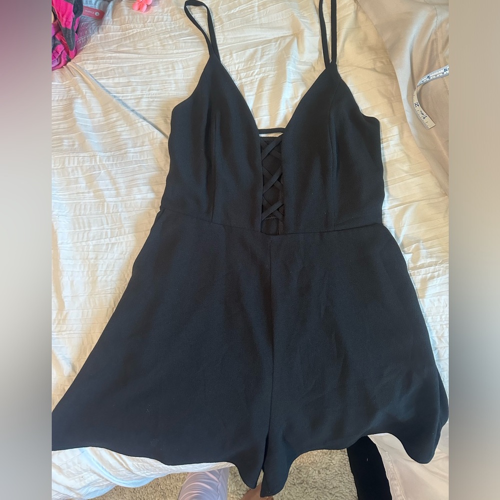 Black Strappy Romper